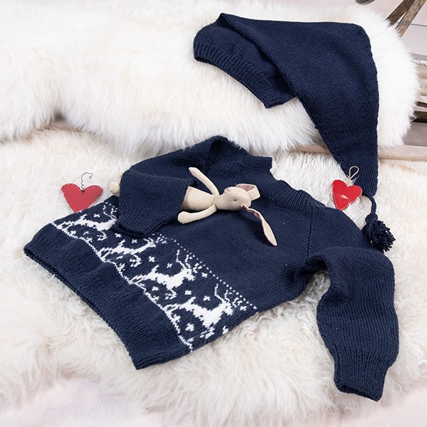 Bluum-strikk-Reinsdyrgenser-4-1-1-1.jpeg Bluum strikk - Reinsdyrgenser med nisselue i Pure Eco Baby Wool