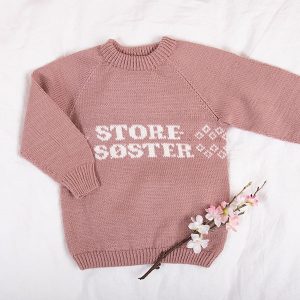 Strikkegenser Storesøster - garnpakke i Bluum Pure Eco Baby Wool