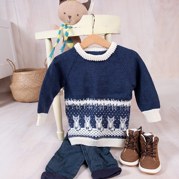 Strikkegenser Rever på isen - garnpakke i Bluum Soft Merino Ull