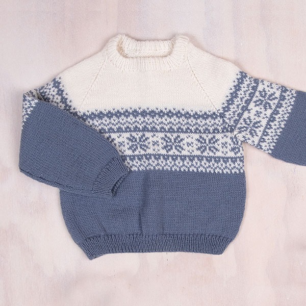 Strikkegenser Stjerne - garnpakke i Bluum Pure Eco Baby Wool