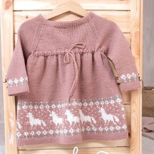 Strikkekjole Enhjørning - garnpakke i Bluum Pure Eco Baby Wool