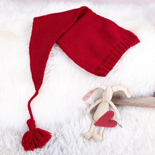 Strikkekjole - Kronestakken med nisselue i Buum Pure Eco Baby Wool