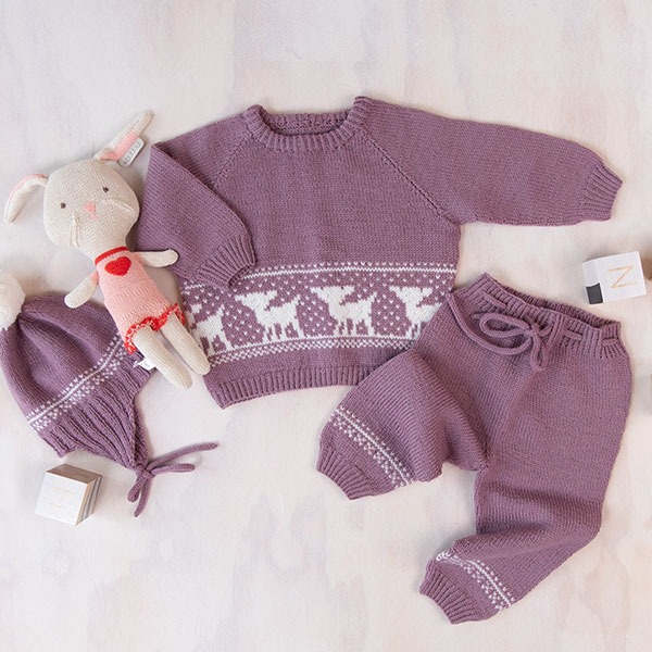 Strikkesett Bambi - garnpakke i Bluum Pure Eco Baby Wool