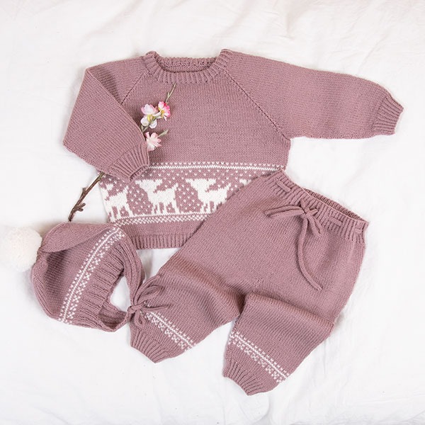 Strikkesett Bambi - garnpakke i Bluum Pure Eco Baby Wool