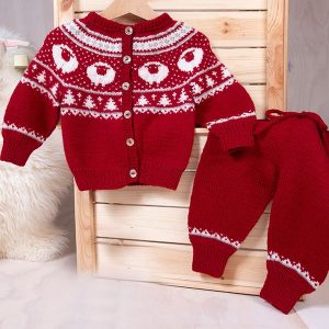 Strikkesett Billebæ jakke og bukse - garnpakke i Bluum Pure Eco Baby Wool