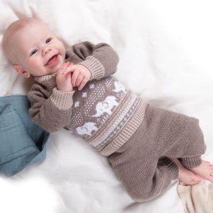 Strikkesett Elefantene bader - garnpakke i Bluum Soft Merino Ull