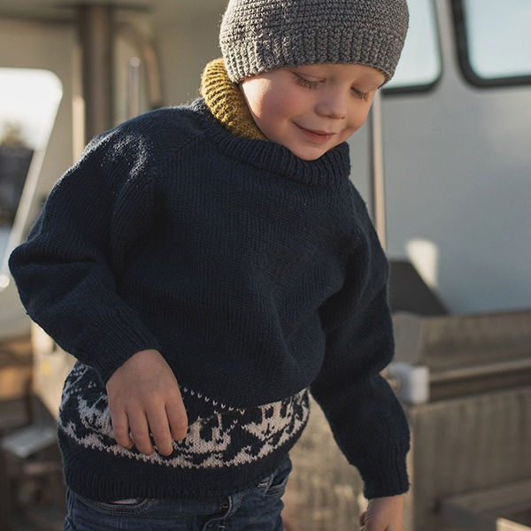 Strikkesett Fiskebåt - garnpakke i Bluum Pure Eco Baby Wool