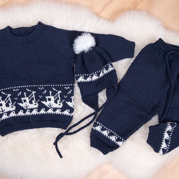 Strikkesett Fiskebåt - garnpakke i Bluum Pure Eco Baby Wool