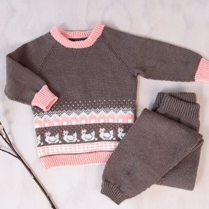 Strikkesett Hønsegården - garnpakke i Bluum Soft Merino Ull