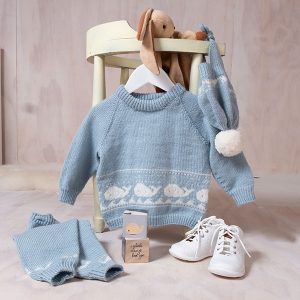 Strikkesett Hval - garnpakke i Bluum Pure Eco Baby Wool
