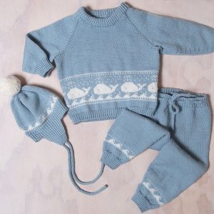 Strikkesett Hval - garnpakke i Bluum Pure Eco Baby Wool
