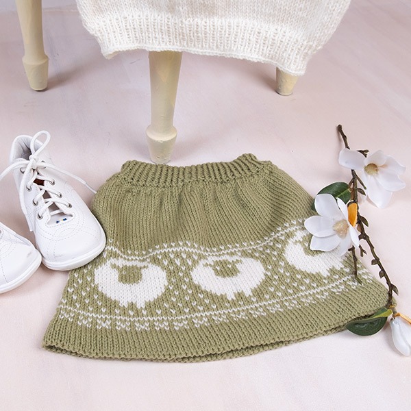 Strikkeskjørt Billebæ med topp - garnpakke i Bluum Pure Eco Baby Wool