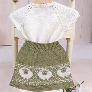Strikkeskjørt Billebæ med topp - garnpakke i Bluum Pure Eco Baby Wool