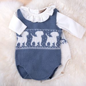 Strikkebodyer Bambi og Hund 2 stk - garnpakke i Bluum Pure Eco Baby Wool