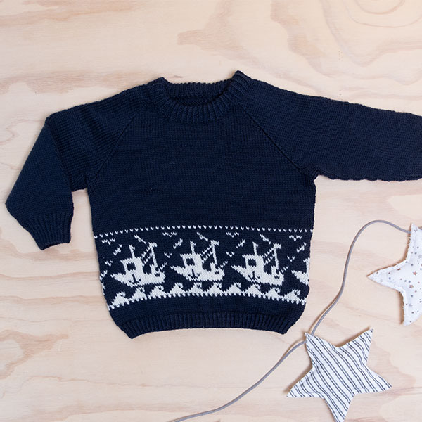 Strikkesett Fiskebåt - garnpakke i Bluum Pure Eco Baby Wool