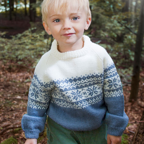 Strikkegenser Stjerne - garnpakke i Bluum Pure Eco Baby Wool