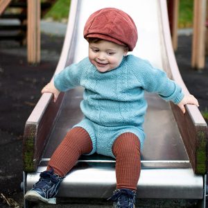 Strikkesett Hardanger genser og bloomer - garnpakke i Bluum Pure Eco Baby Wool