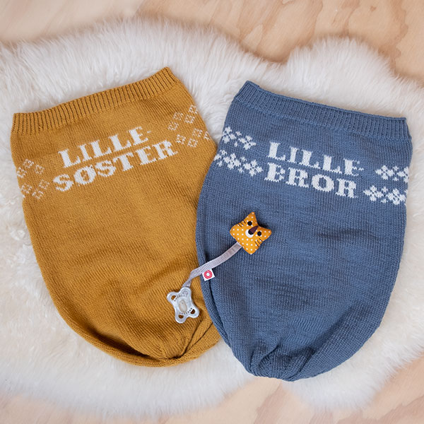 Strikk Kosepose Lillebror - garnpakke i Bluum Pure Eco Baby Wool