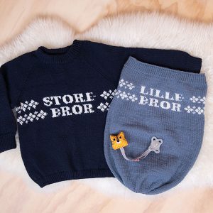 Strikk Kosepose Lillebror - garnpakke i Bluum Pure Eco Baby Wool
