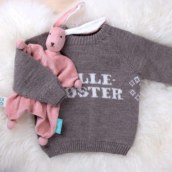 Strikkegenser Lillesøster - garnpakke i Bluum Pure Eco Baby Wool