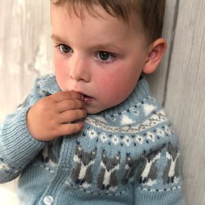 Strikkejakke Rev - garnpakke i Bluum Pure Eco Baby Wool