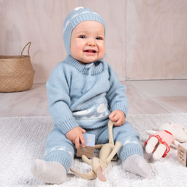Strikkesett Hval - garnpakke i Bluum Pure Eco Baby Wool