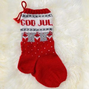 Strikk Julestrømper Dompap og Nisse - garnpakke i Bluum Pure Eco Baby Wool