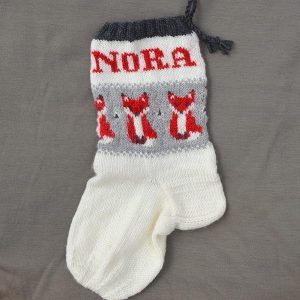 Strikk Julestrømper Striper og Rev - garnpakke i Bluum Pure Eco Baby Wool