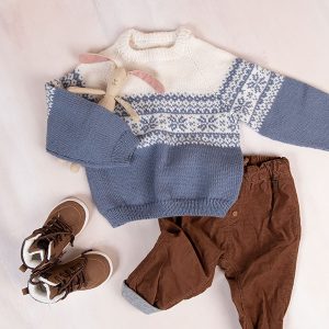 Strikkegenser Stjerne - garnpakke i Bluum Pure Eco Baby Wool