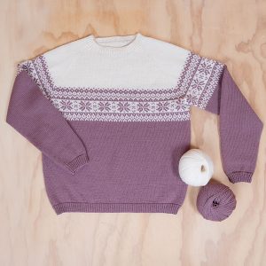Strikkegenser Stjerne dame - garnpakke i Bluum Pure Eco Baby Wool