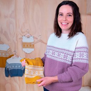 Strikkegenser Stjerne dame - garnpakke i Bluum Pure Eco Baby Wool