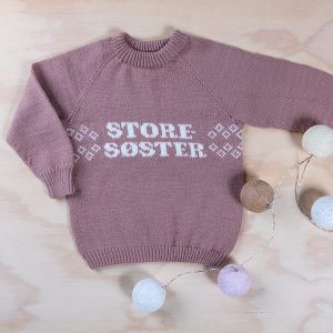 Strikkegenser Storesøster - garnpakke i Bluum Pure Eco Baby Wool