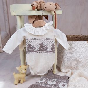 Strikkebodyer Sau og And 2 stk - garnpakke i Bluum Pure Eco Baby Wool