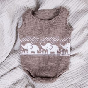 Strikkebodyer Elefantene bader 2 stk - garnpakke i Bluum Soft Merino Ull