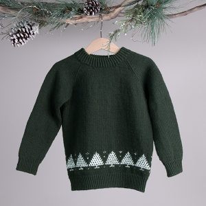 Strikkegenser Juletre m/nisselue - garnpakke i Bluum Soft Merino UlL