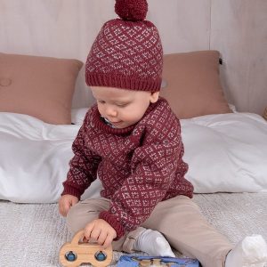 Strikkesett Lykke-genser med lue - garnpakke i Bluum Soft Merino Ull