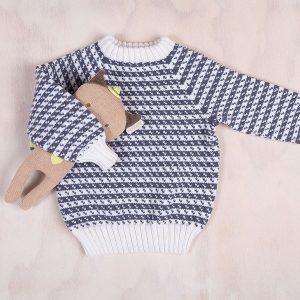 Strikkesett Oskar genser og lue - garnpakke i Bluum Soft Merino Ull
