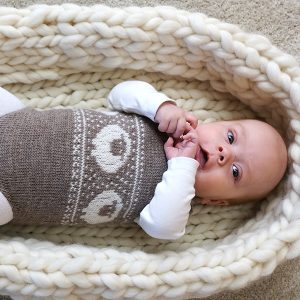 Strikkebodyer Sau og And 2 stk - garnpakke i Bluum Pure Eco Baby Wool