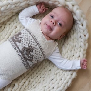 Strikkebodyer Sau og And 2 stk - garnpakke i Bluum Pure Eco Baby Wool