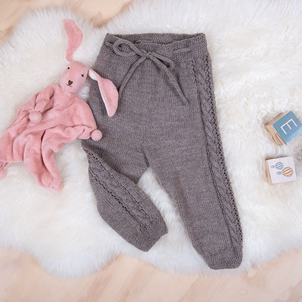 Strikkesett Flette - garnpakke i Bluum Pure Eco Baby Wool