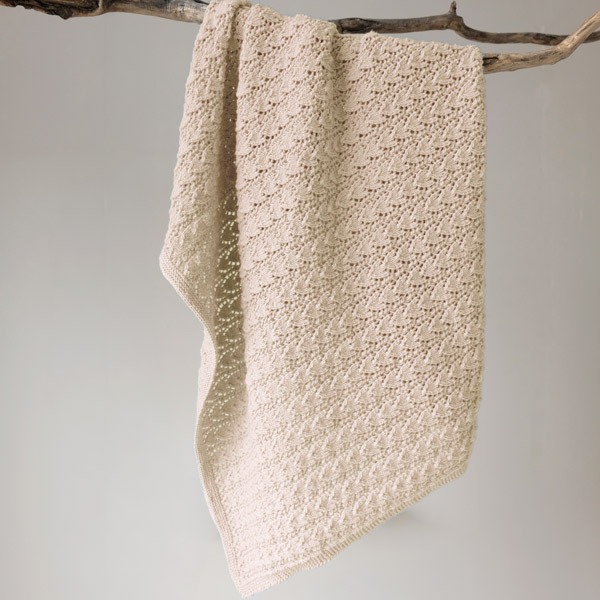 Strikk Babyteppe Hjerteløv - garnpakke i Bluum Soft Merino Ull