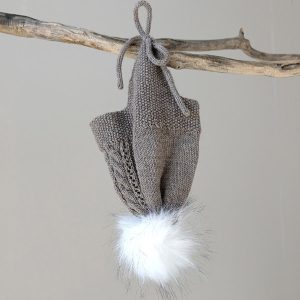 Strikkegenser Flette m/lue - garnpakke i Bluum Pure Eco Baby Wool