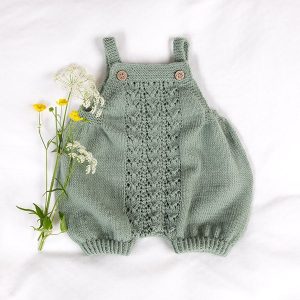Strikkeromper Hjerteløv m/seler og lue - garnpakke i Bluum Soft Merino Ull