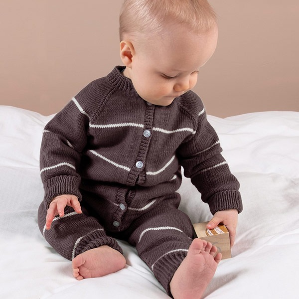 Strikkedress Vårstriper - garnpakke i Bluum Soft Merino Ull