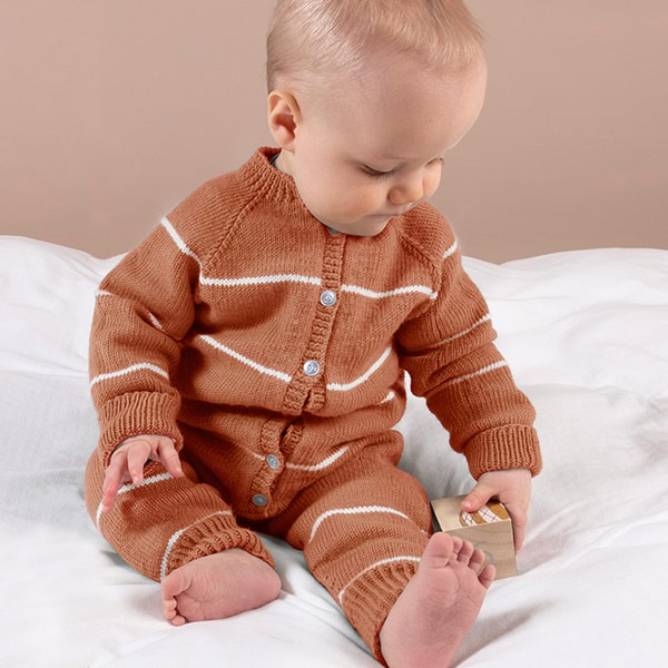 Strikkedress Vårstriper - garnpakke i Bluum Soft Merino Ull