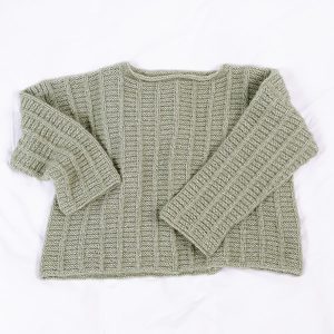 Strikkegenser Bjørk til dame - garnpakke i Bluum Fluffy Alpaca