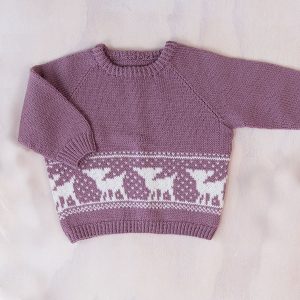 Strikkegenser Bambi - garnpakke i Bluum Pure Eco Baby Wool