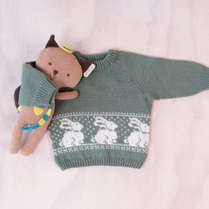 Strikkegenser Kanin - garnpakke i Bluum Pure Eco Baby Wool