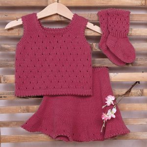 Strikkesett Danseskjørt og singlet - garnpakke i Bluum Soft Merino Ull