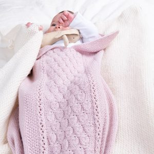 Strikk Kosepose Dråpe - garnpakke i Bluum Pure Eco Baby Wool